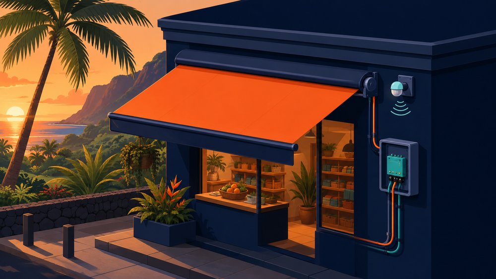 Visuel de la quête TropikStore — Le store qui tremble