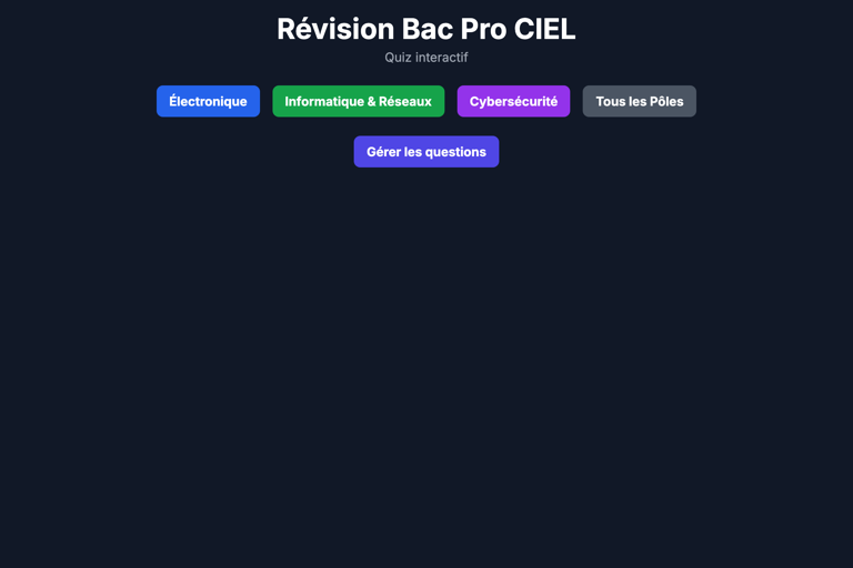 CIEL QUEST – Révisez le Bac Pro Autrement